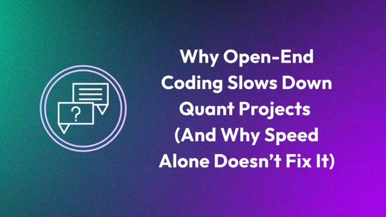 Open-end coding workflow in market research showing sequential steps and delays between stages