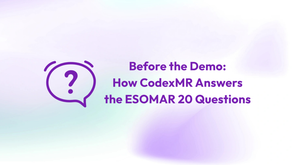 ESOMAR 20 questions